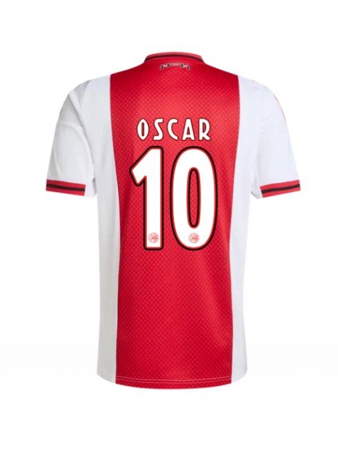Muži Futbalové oblečenie Ajax Oscar Gloukh #10 2025-26 Krátky Rukáv - Domáci Muži Futbalové oblečenie Ajax Oscar Gloukh #10 2025-26 Krátky Rukáv - Domáci
